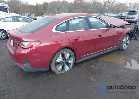 2025 BMW I4 Gran Coupe xDrive40 z USA, uszkodzony, nr VIN WBY43HD00SFU43541